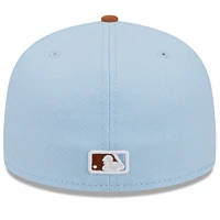 Men's New Era Light Blue/Brown Los Angeles Angels Spring Color Basic Two-Tone 59FIFTY Fitted Hat