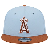 Men's New Era Light Blue Los Angeles Angels Spring Color Two-Tone 9FIFTY Snapback Hat