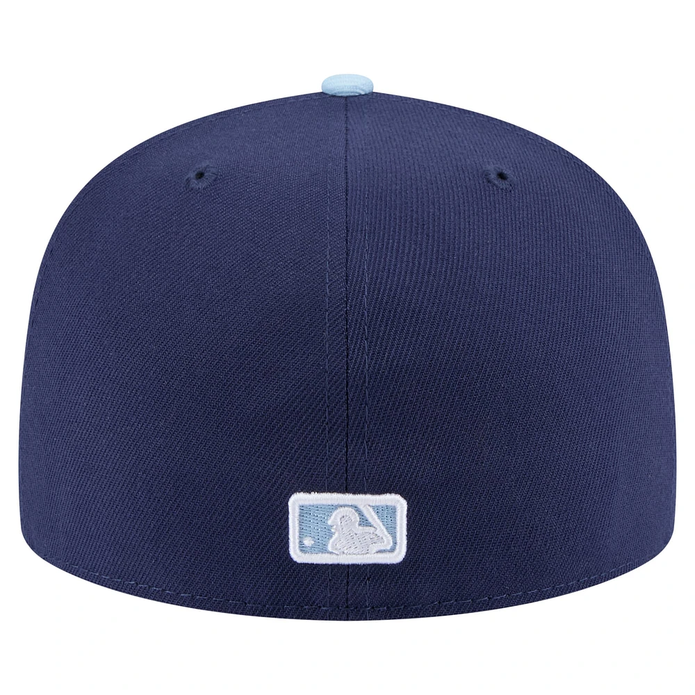 Casquette ajustée bicolore 59FIFTY New Era bleu marine/bleu clair pour homme des Los Angeles Angels