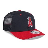 Men's New Era  Navy/Red Los Angeles Angels 2025 Batting Practice 9SEVENTY Stretch-Snap Trucker Hat