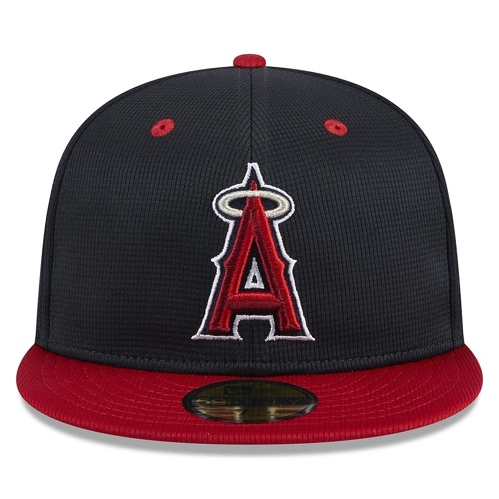 Casquette ajustée 59FIFTY New Era pour hommes des Los Angeles Angels 2024 Batting Practice