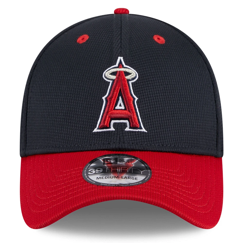 Men's New Era  Navy Los Angeles Angels 2025 Batting Practice 39THIRTY Flex Hat