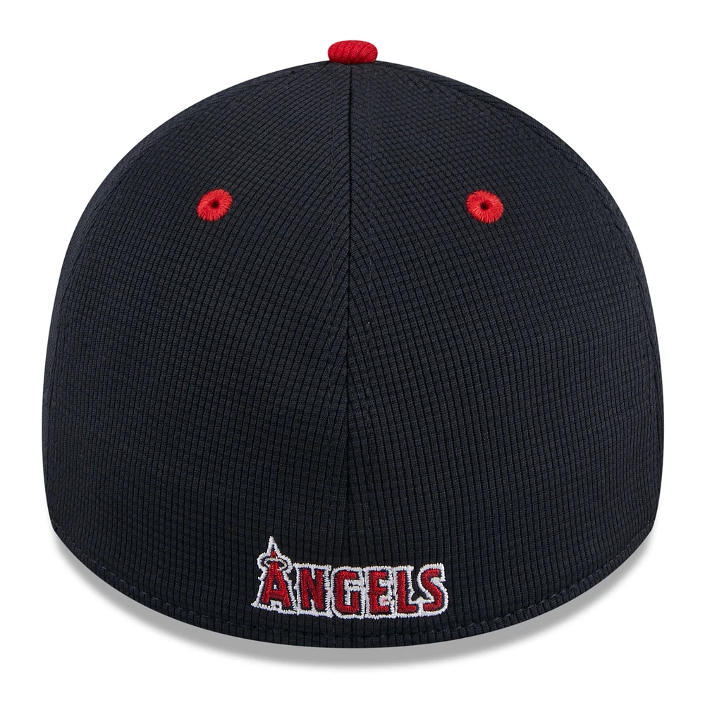 Men's New Era  Navy Los Angeles Angels 2025 Batting Practice 39THIRTY Flex Hat