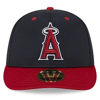 Men's New Era  Navy Los Angeles Angels 2025 Batting Practice Low Profile 59FIFTY Fitted Hat