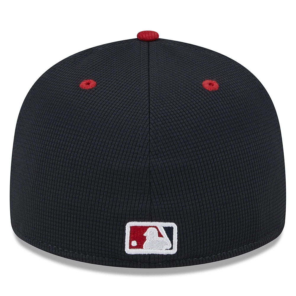 Men's New Era  Navy Los Angeles Angels 2025 Batting Practice Low Profile 59FIFTY Fitted Hat