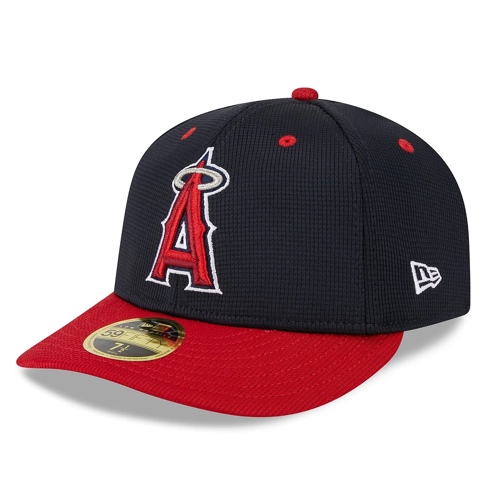 Men's New Era  Navy Los Angeles Angels 2025 Batting Practice Low Profile 59FIFTY Fitted Hat