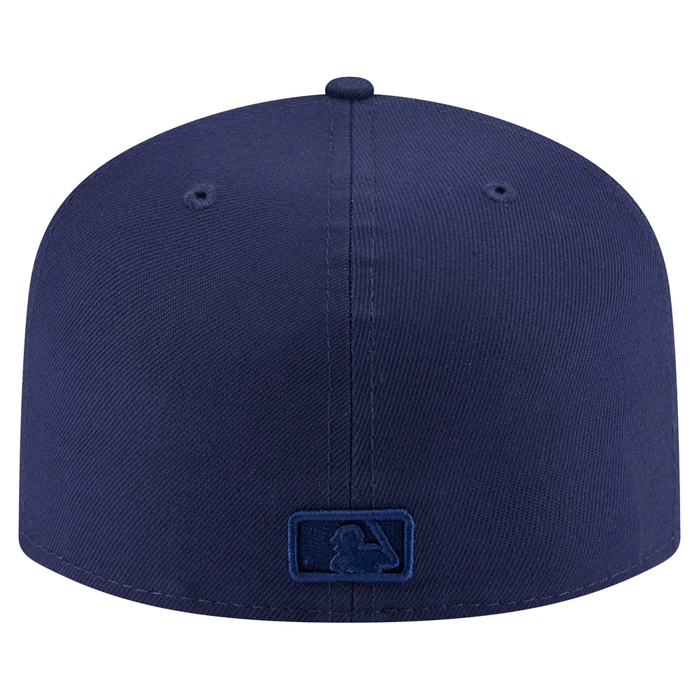 Men's New Era Navy Los Angeles Angels Color Pack A-Frame 59FIFTY Fitted Hat