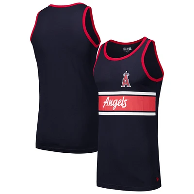 Men's New Era Navy Los Angeles Angels Jersey Ringer Tank Top