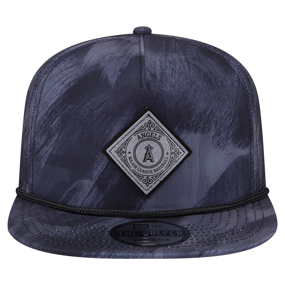 Men's New Era Navy Los Angeles Angels Printed Golfer Snapback Hat
