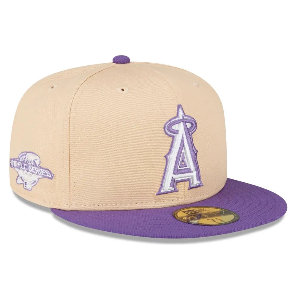 Los Angeles Angels Fanatics Branded Side Patch Snapback Hat - Khaki/Brown