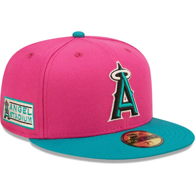 Men's Fanatics Branded Red Los Angeles Angels Iconic Team Patch Fitted Hat