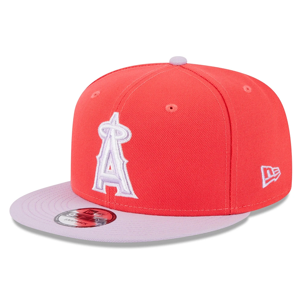 Casquette Snapback 9FIFTY Basic Two-Tone pour homme Los Angeles Angels Spring New Era rouge/violet