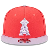 Casquette Snapback 9FIFTY Basic Two-Tone pour homme Los Angeles Angels Spring New Era rouge/violet