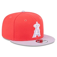 Casquette Snapback 9FIFTY Basic Two-Tone pour homme Los Angeles Angels Spring New Era rouge/violet