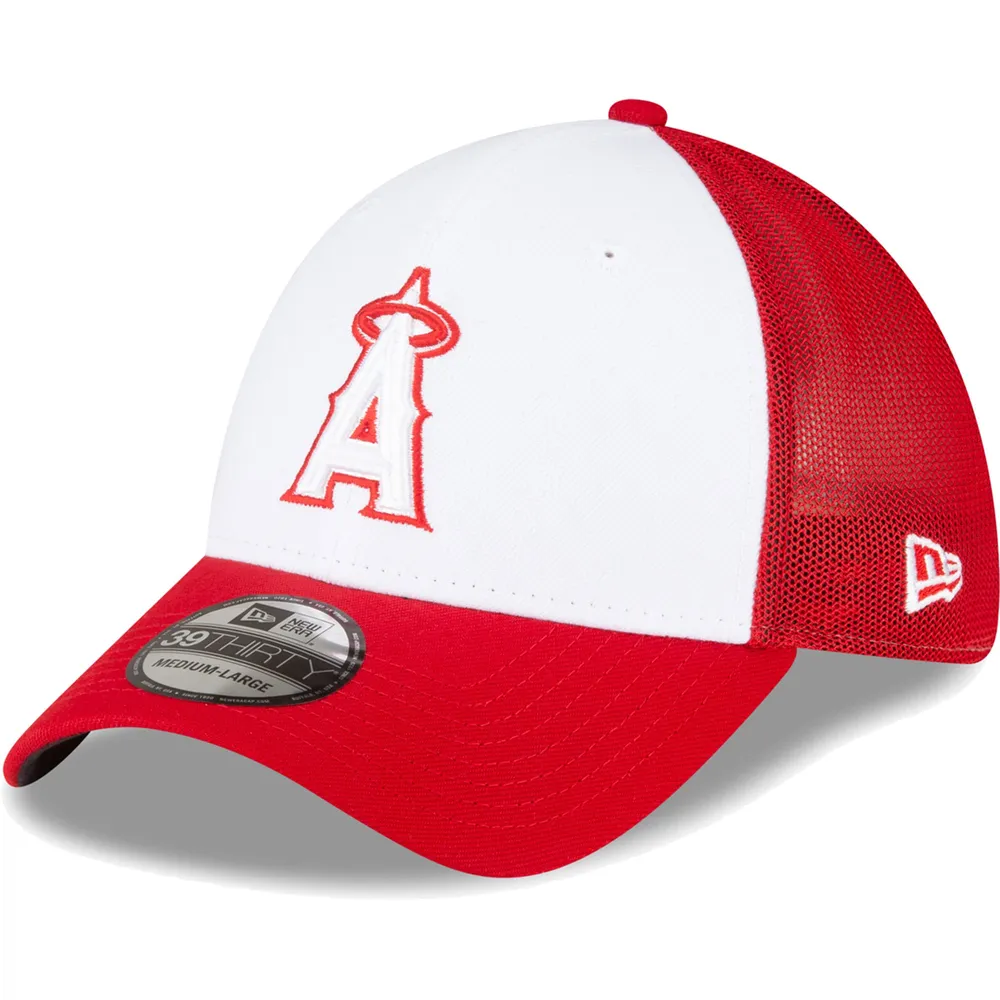 Casquette Flex 39THIRTY pour entraînement au bâton sur le terrain Los Angeles Angels 2023 New Era, rouge/blanc, homme