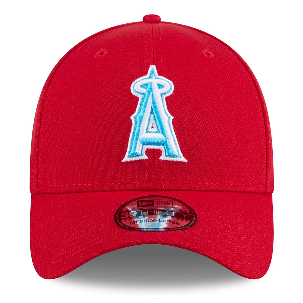 Casquette flexible 39THIRTY pour la fête des pères Los Angeles Angels 2024 New Era rouge hommes