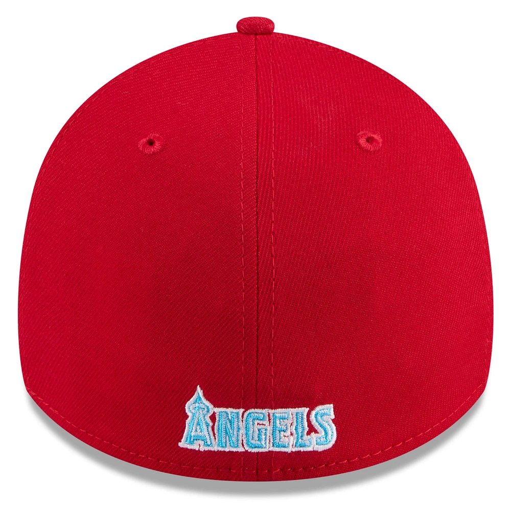 Men's New Era Red Los Angeles Angels 2024 Father's Day 39THIRTY Flex Hat