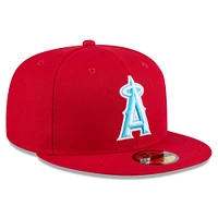 Casquette ajustée 59FIFTY pour la fête des pères Los Angeles Angels 2024 New Era rouge hommes