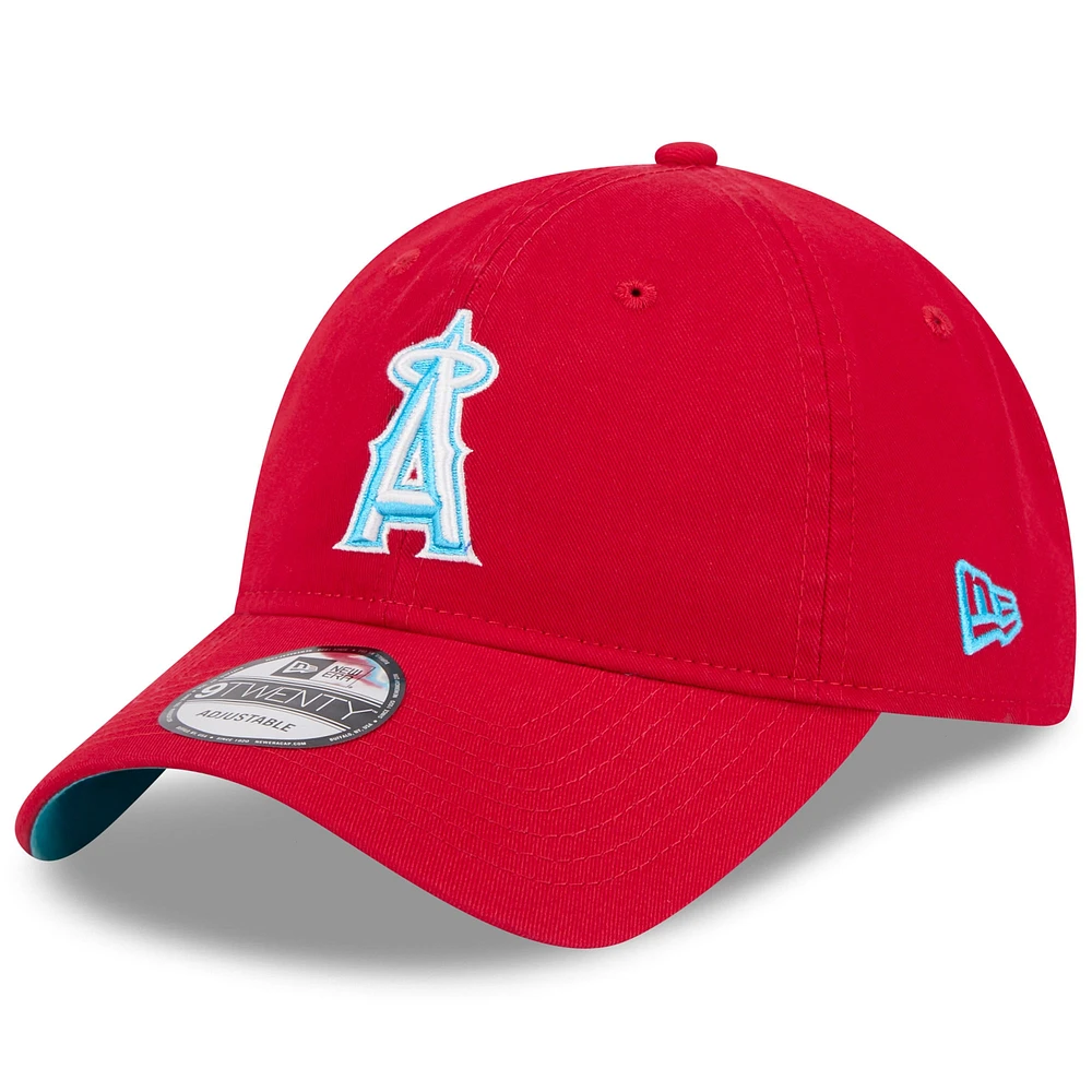 Casquette ajustable 9TWENTY pour la fête des pères des Los Angeles Angels 2024 New Era rouge pour hommes