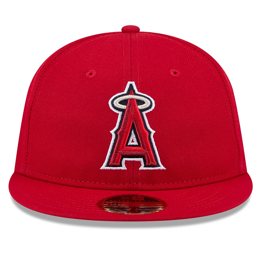 Casquette ajustée non structurée Jackie Robinson Day 59FIFTY pour homme, modèle 2025, des Los Angeles Angels, rouge New Era