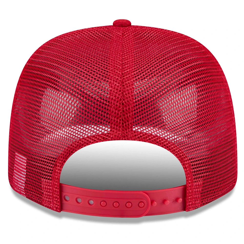 Men's New Era  Red Los Angeles Angels 2025 Spring Training 9SEVENTY Stretch-Snap Trucker Hat