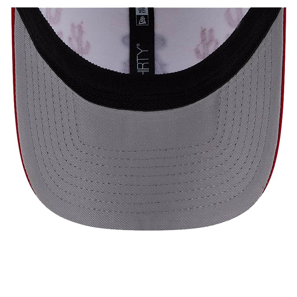 Casquette New Era rouge 39THIRTY Flex pour homme, Los Angeles Angels, entraînement de printemps 2025