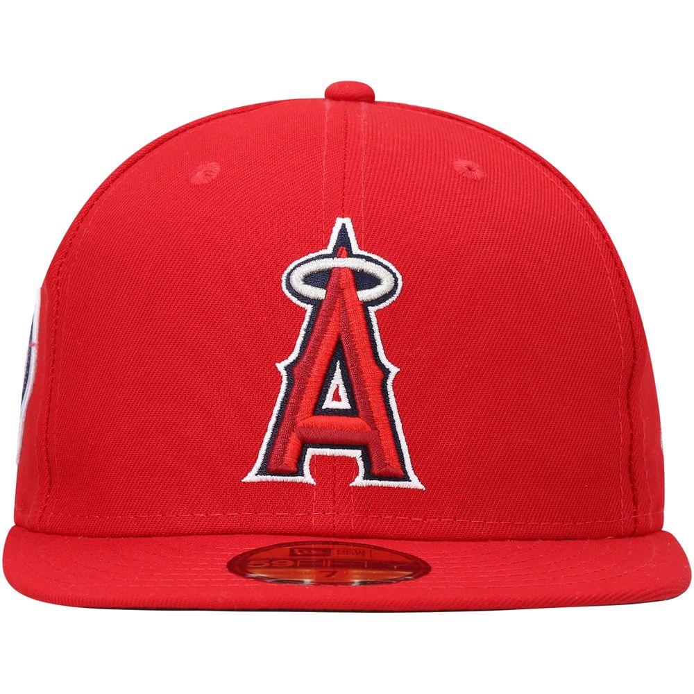 Men's New Era Red Los Angeles Angels 9/11 Memorial Side Patch 59FIFTY Fitted Hat