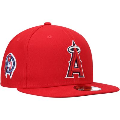 Men's New Era Red Los Angeles Angels 9/11 Memorial Side Patch 59FIFTY Fitted Hat