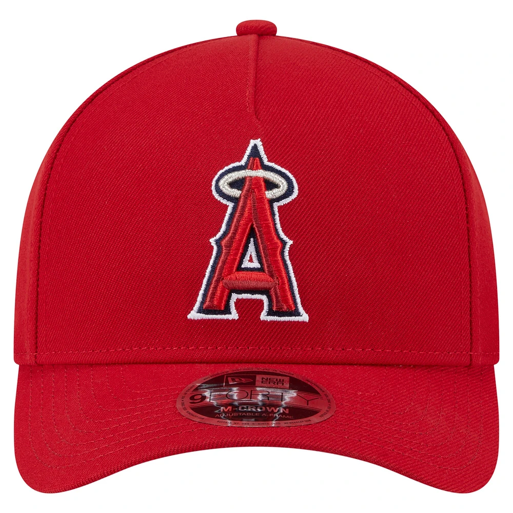 Casquette ajustable 9FORTY M-Crown rouge Los Angeles Angels de New Era pour homme