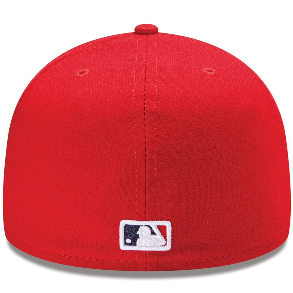 Casquette ajustée 59FIFTY à profil bas On-Field Los Angeles Angels Alt Authentic Collection rouge pour homme New Era