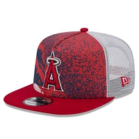 Men's New Era Red Los Angeles Angels Court Sport 9FIFTY Snapback Hat