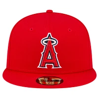 Men's New Era  Red Los Angeles Angels Game Authentic Collection On Field 59FIFTY Fitted Hat