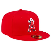 Men's New Era  Red Los Angeles Angels Game Authentic Collection On Field 59FIFTY Fitted Hat