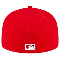 Men's New Era  Red Los Angeles Angels Game Authentic Collection On Field 59FIFTY Fitted Hat