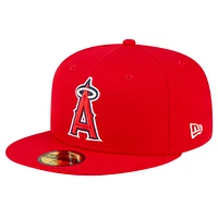 Men's New Era  Red Los Angeles Angels Game Authentic Collection On Field 59FIFTY Fitted Hat