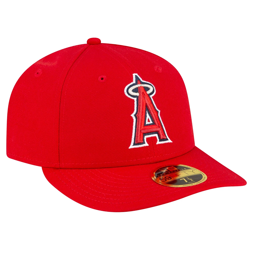 Casquette ajustée 59FIFTY rouge pour homme de la collection Game Authentic On-Field des Los Angeles Angels New Era