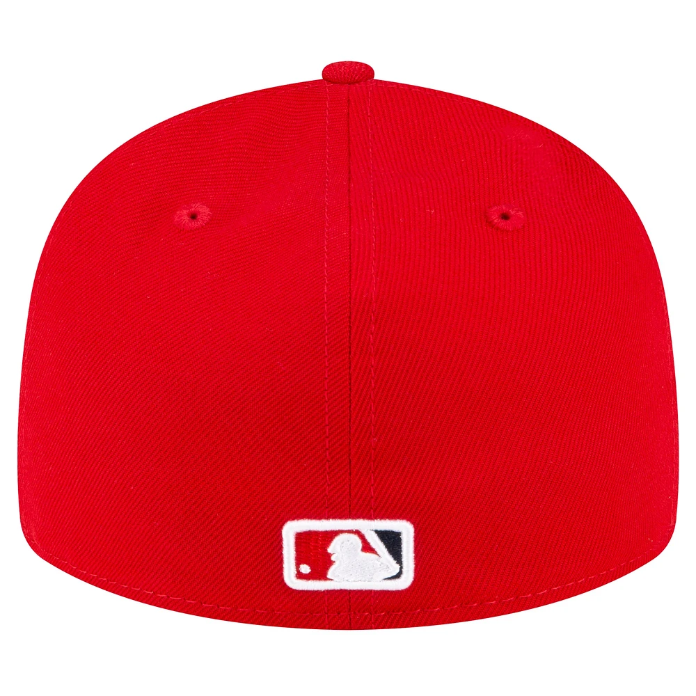 Casquette ajustée 59FIFTY rouge pour homme de la collection Game Authentic On-Field des Los Angeles Angels New Era