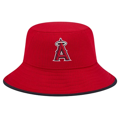 Bob New Era rouge Los Angeles Angels Game Day pour hommes