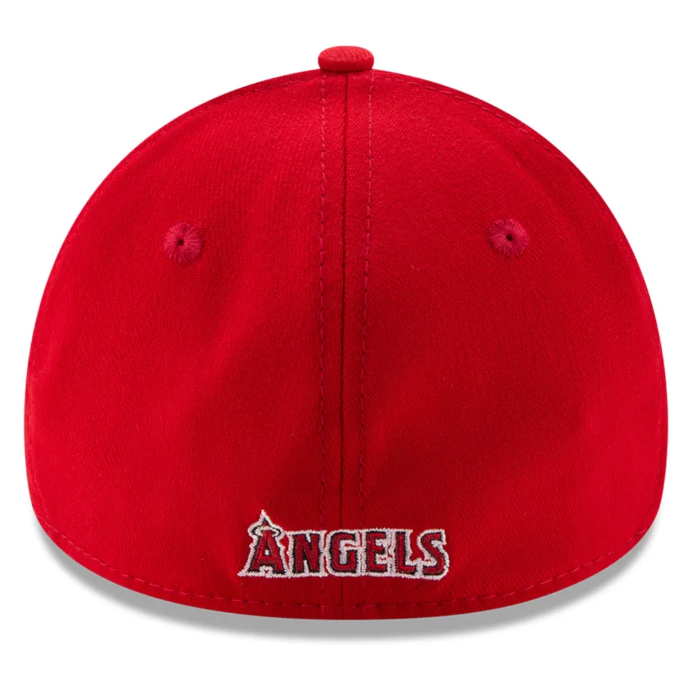 Men's New Era Red Los Angeles Angels Game Team Classic 39THIRTY Flex Hat