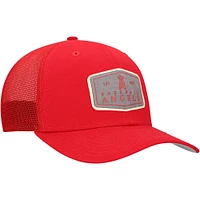 Men's New Era Red Los Angeles Angels Labeled 9SEVENTY Stretch-Snap Adjustable Hat