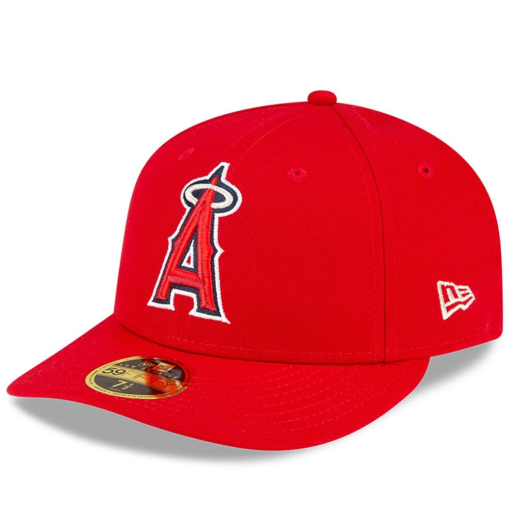 Casquette ajustée 59FIFTY à profil bas du Temple de la renommée baseball national des Los Angeles Angels New Era pour hommes, rouge