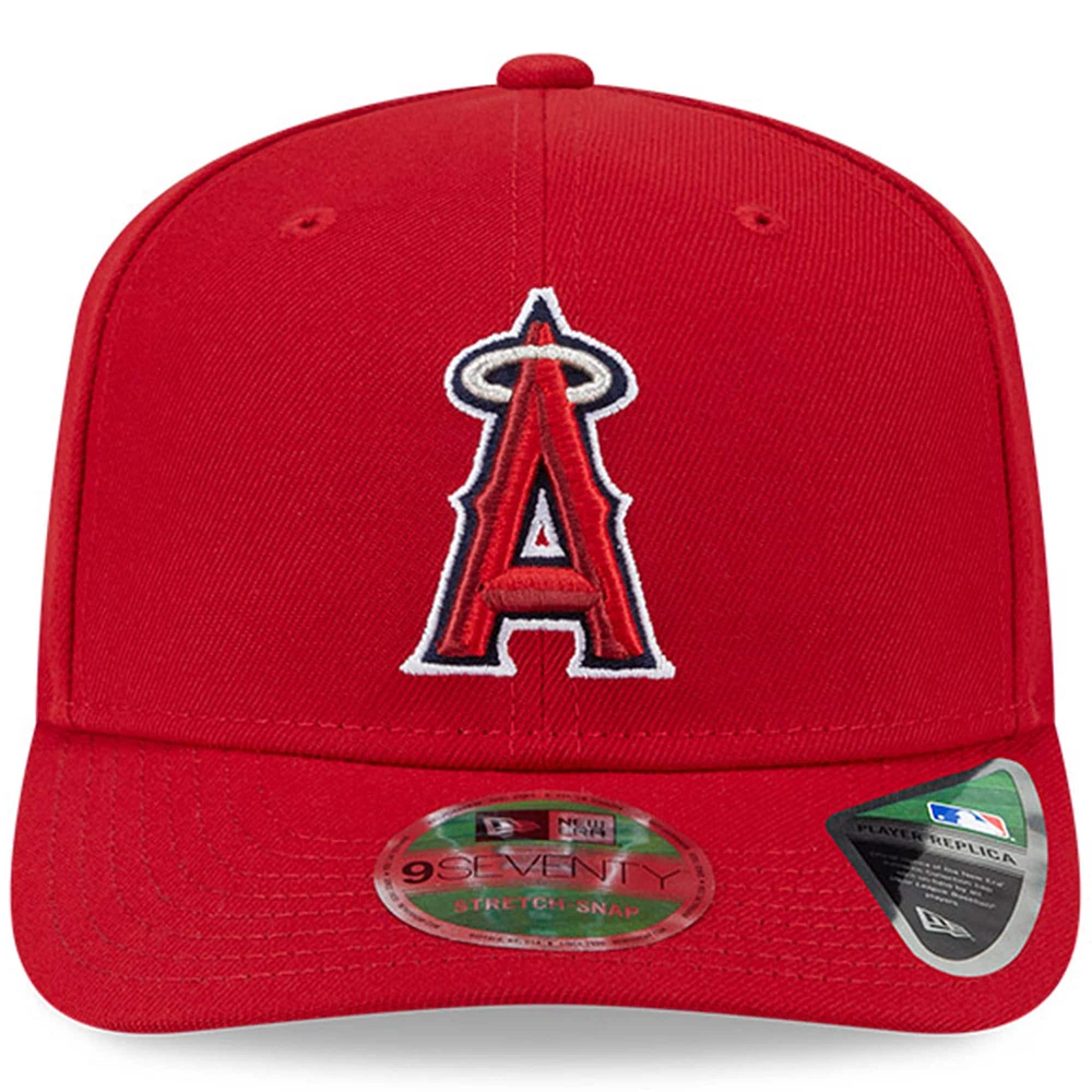 Casquette ajustable New Era rouge Los Angeles Angels Player Replica 9SEVENTY pour homme