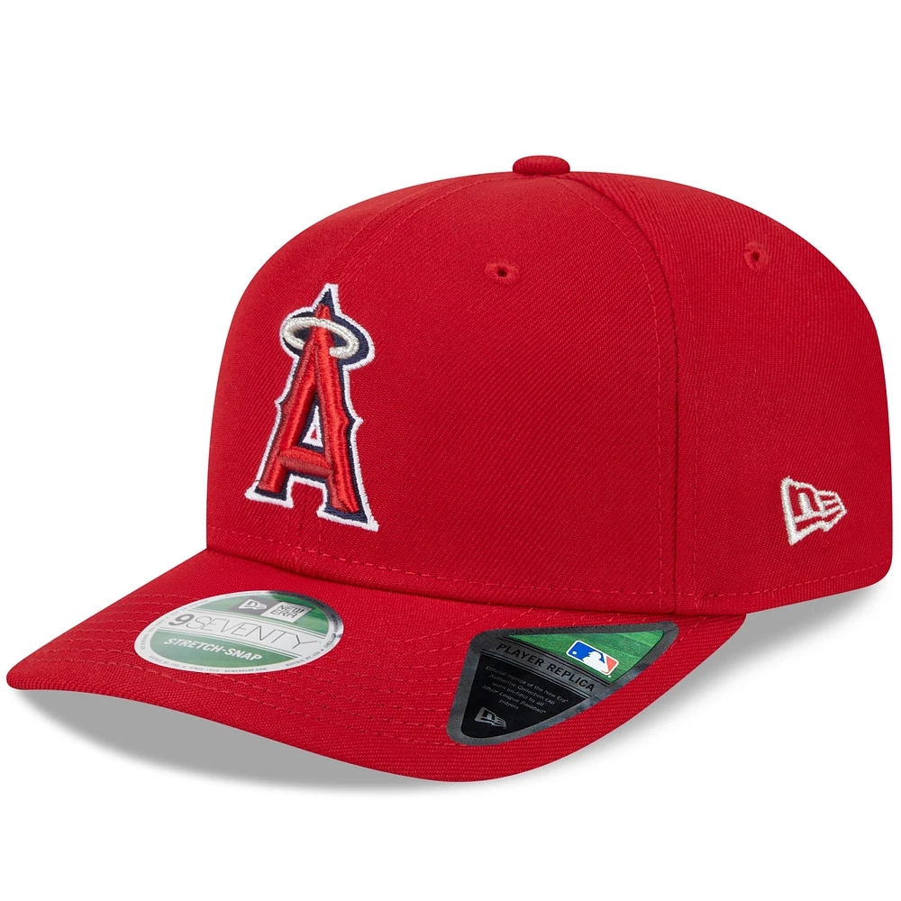 Casquette ajustable New Era rouge Los Angeles Angels Player Replica 9SEVENTY pour homme