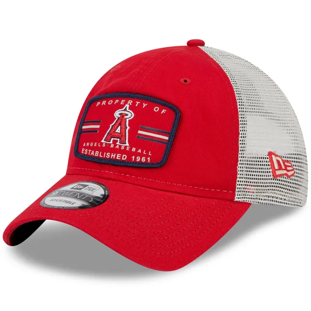 Lids Los Angeles Angels '47 Burgess Trucker Snapback Hat - Red/White