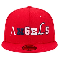 Men's New Era Red Los Angeles Angels Ransom 59FIFTY Fitted Hat