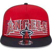 Men's New Era Red Los Angeles Angels Speed Golfer Trucker Snapback Hat