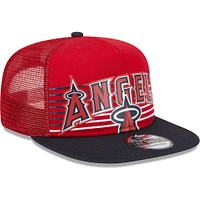 Men's New Era Red Los Angeles Angels Speed Golfer Trucker Snapback Hat