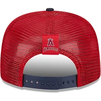 Men's New Era Red Los Angeles Angels Speed Golfer Trucker Snapback Hat