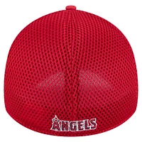 Men's New Era Red Los Angeles Angels Subtle Camo 39THIRTY Flex Hat