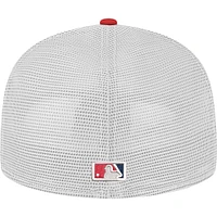 Casquette de camionneur ajustée 59FIFTY rouge Los Angeles Angels New Era pour homme